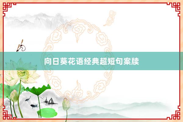 向日葵花语经典超短句案牍